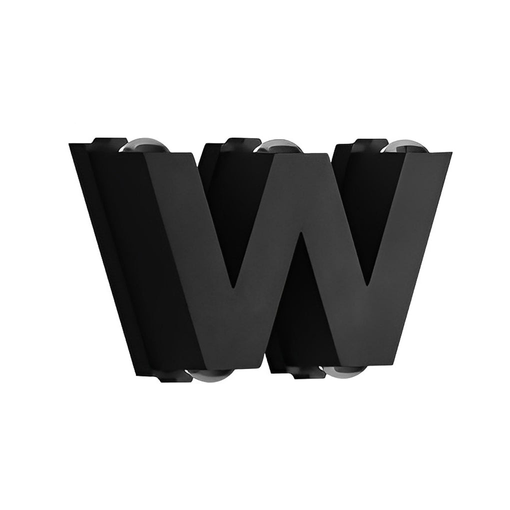 Modern LED Waterproof Outdoor Wall Lamp Creative Letter Shaped N V W Aluminum Garden Sconce