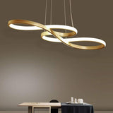 Modern LED Wave Design Sputnik Semi Flush Mount Chandelier Metal Silica Gel Ceiling Light