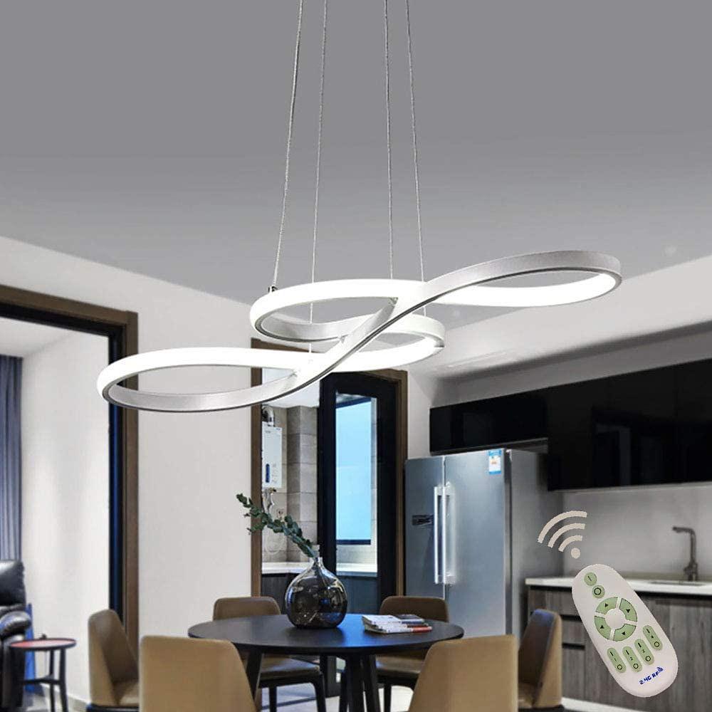 Modern LED Wave Design Sputnik Semi Flush Mount Chandelier Metal Silica Gel Ceiling Light