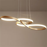Modern LED Wave Design Sputnik Semi Flush Mount Chandelier Metal Silica Gel Ceiling Light