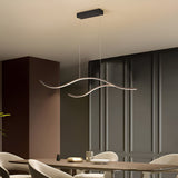 Modern LED Wave Pendant Light Linear Branch Island Chandelier for Kitchen and Dining