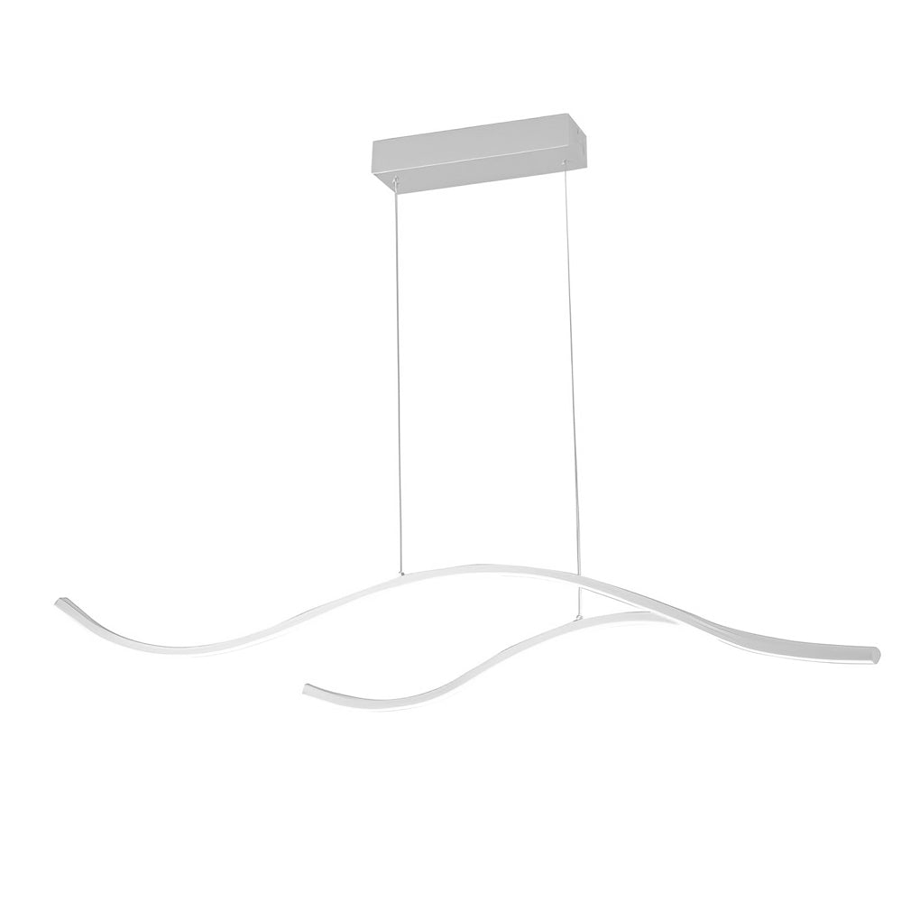 Modern LED Wave Pendant Light Linear Branch Island Chandelier for Kitchen and Dining