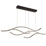 Modern LED Wave Pendant Light Linear Branch Island Chandelier for Kitchen and Dining