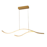 Modern LED Wave Pendant Light Linear Branch Island Chandelier for Kitchen and Dining
