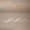 Modern LED Wave Pendant Light Minimalist Hanging Ceiling Fixture for Dining Room and Kitchen