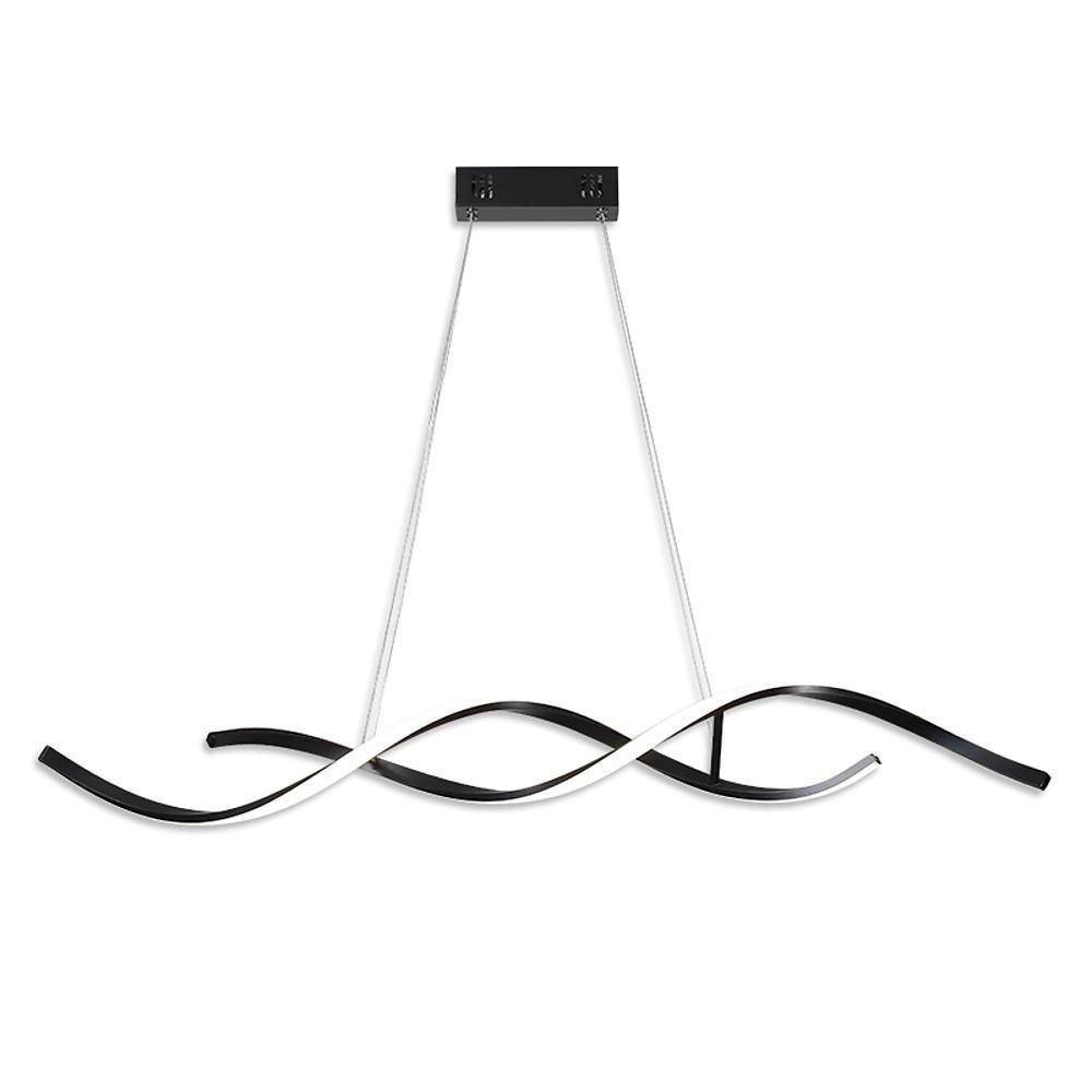 Modern LED Wave Pendant Light Minimalist Hanging Ceiling Fixture for Dining Room and Kitchen