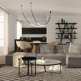 Modern Leda Geometric LED Chandelier with Flexible Necklace Design for Dining Room