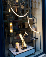 Modern Leda Geometric LED Chandelier with Flexible Necklace Design for Dining Room