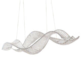 Modern Linear Crystal Chandelier Luxury LED Island Light for Dining Room