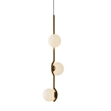Modern Linear Glass Globe Chandelier Lighting for Kitchen Island in Black or Gold Finish
