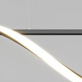Modern Linear Glass Globe Wave Chandelier for Dining Room Nordic LED Pendant Lighting