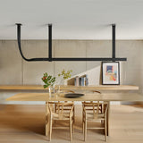 Modern Linear Leather Belt LED Pendant Light Horizontal Suspended Ceiling Chandelier