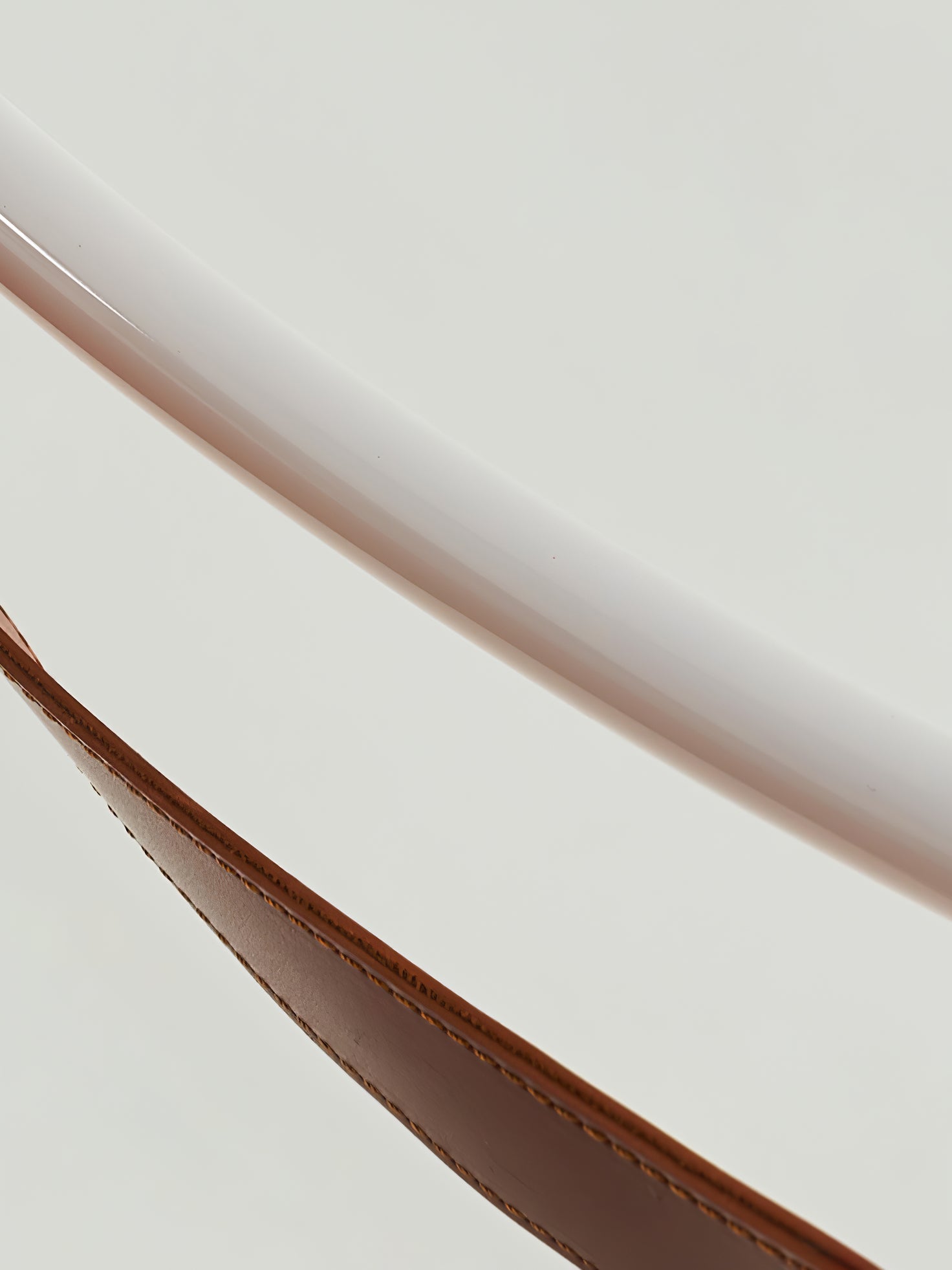 Modern Linear Leather Belt Pendant Light LED Minimalist Ceiling Hanging Lamp