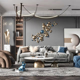 Modern Linear Leather Belt Pendant Light LED Minimalist Ceiling Hanging Lamp