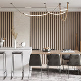 Modern Linear Leather Belt Pendant Light LED Minimalist Ceiling Hanging Lamp