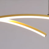 Modern Linear LED Chandelier Adjustable 3 Step Dimming Island Hanging Lamp for Bar and Dining Area