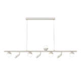 Modern Linear LED Dining Room Chandelier Nordic Strip Pendant Light with Three Color Dimming