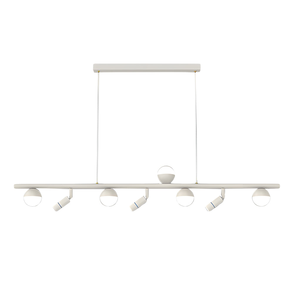 Modern Linear LED Dining Room Chandelier Nordic Strip Pendant Light with Three Color Dimming