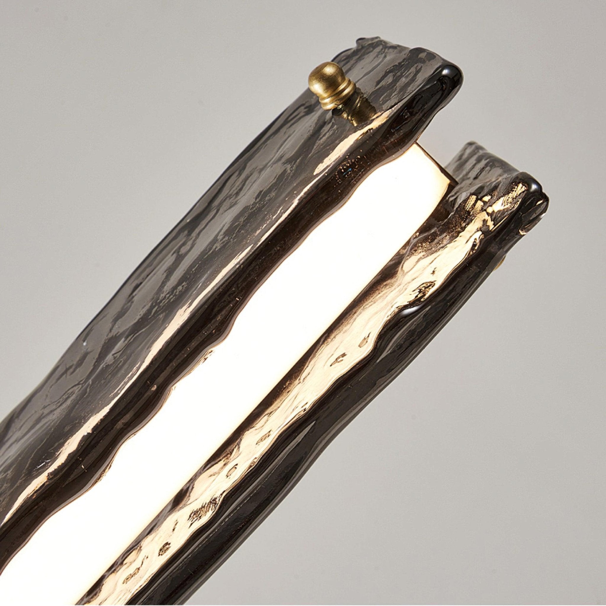 Modern Linear LED Pendant Light Brass and Glass Minimalist Chandelier Lighting