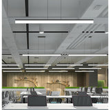 Modern Linear LED Pendant Light for Kitchen Island Aluminum Acrylic Hanging Lamp for Dining Room