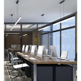Modern Linear LED Pendant Light for Kitchen Island Aluminum Acrylic Hanging Lamp for Dining Room