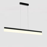 Modern Linear LED Pendant Light for Kitchen Island Aluminum Acrylic Hanging Lamp for Dining Room