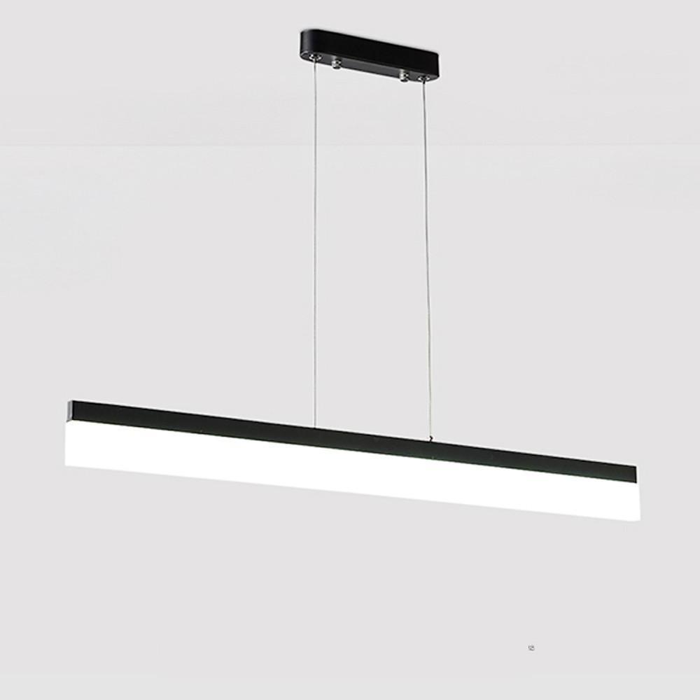 Modern Linear LED Pendant Light for Kitchen Island Aluminum Acrylic Hanging Lamp for Dining Room