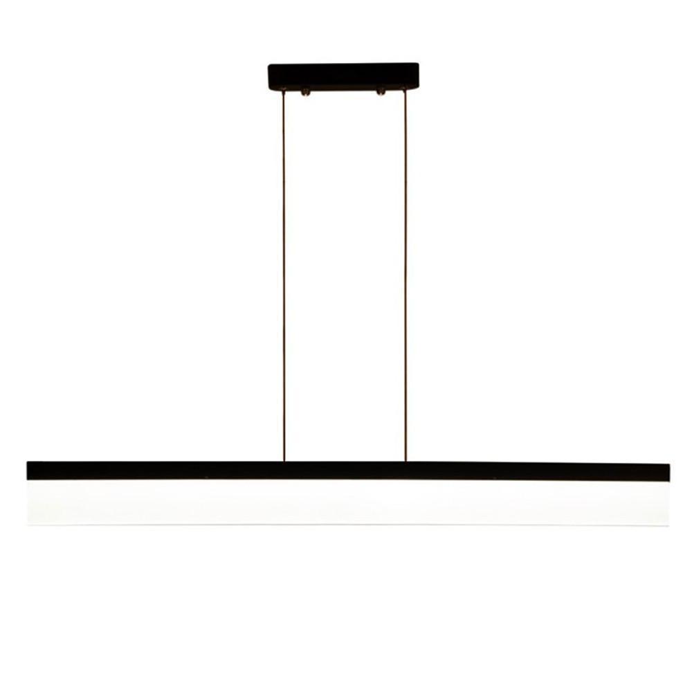 Modern Linear LED Pendant Light for Kitchen Island Aluminum Acrylic Hanging Lamp for Dining Room