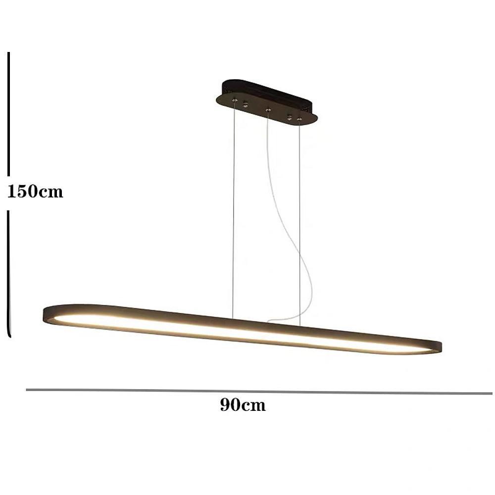 Modern Linear LED Pendant Light Minimalist Geometric Strip Chandelier for Dining Room