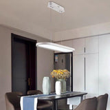 Modern Linear LED Pendant Light Minimalist Geometric Strip Chandelier for Dining Room
