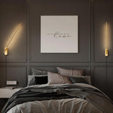 Modern Linear LED Plug In Wall Sconce Minimalist Slim Stick Lamp for Living Room