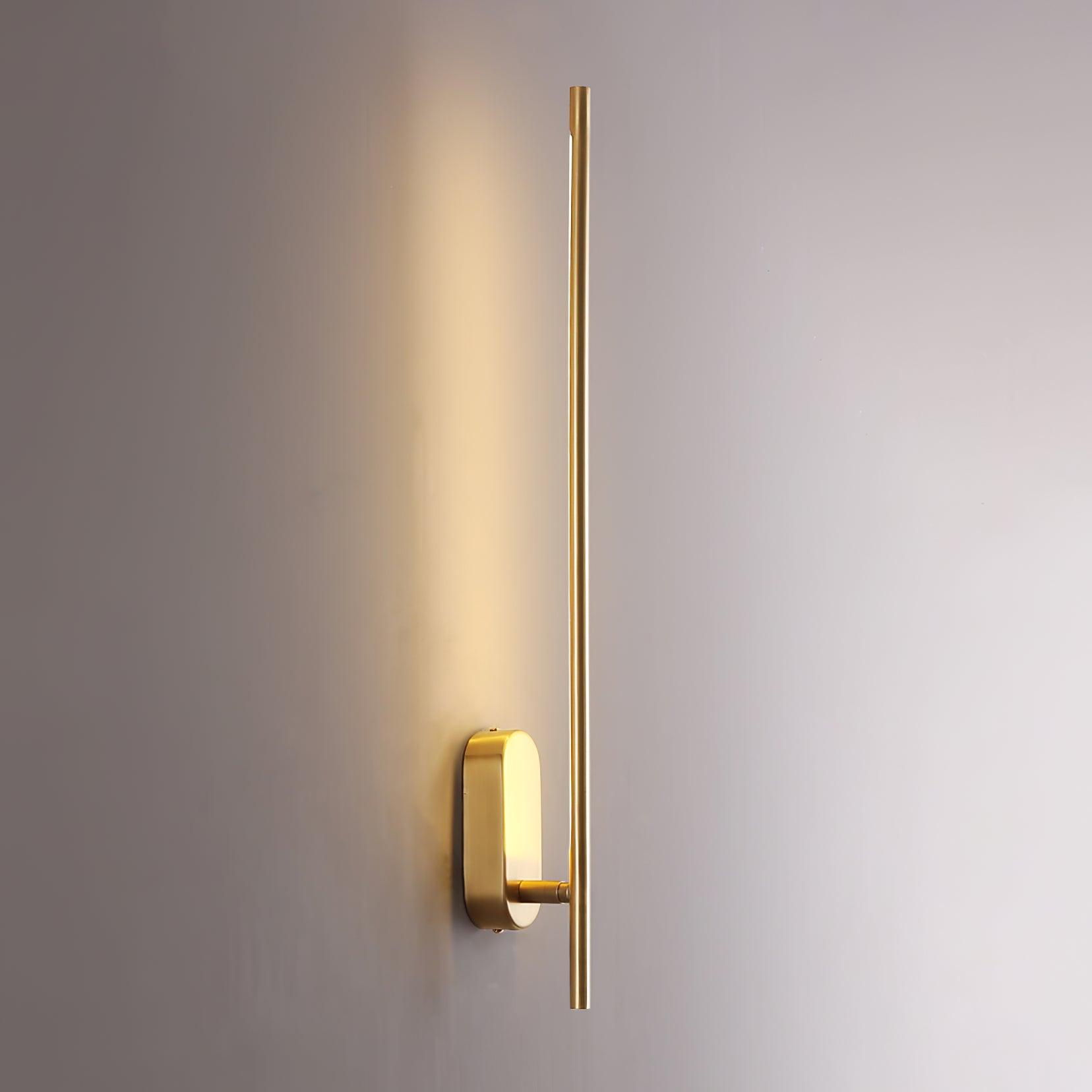 Modern Linear LED Plug In Wall Sconce Minimalist Slim Stick Lamp for Living Room