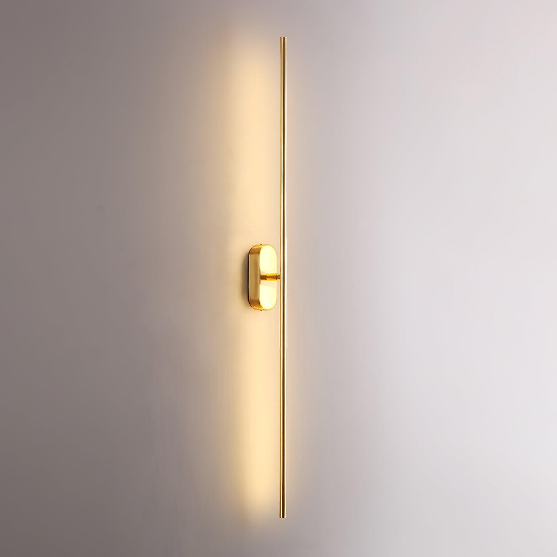 Modern Linear LED Plug In Wall Sconce Minimalist Slim Stick Lamp for Living Room