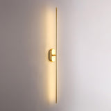 Modern Linear LED Plug In Wall Sconce Minimalist Slim Stick Lamp for Living Room