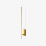 Modern Linear LED Plug In Wall Sconce Minimalist Slim Stick Lamp for Living Room