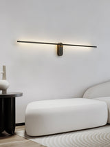 Modern Linear LED Plug In Wall Sconce Minimalist Slim Stick Lamp for Living Room
