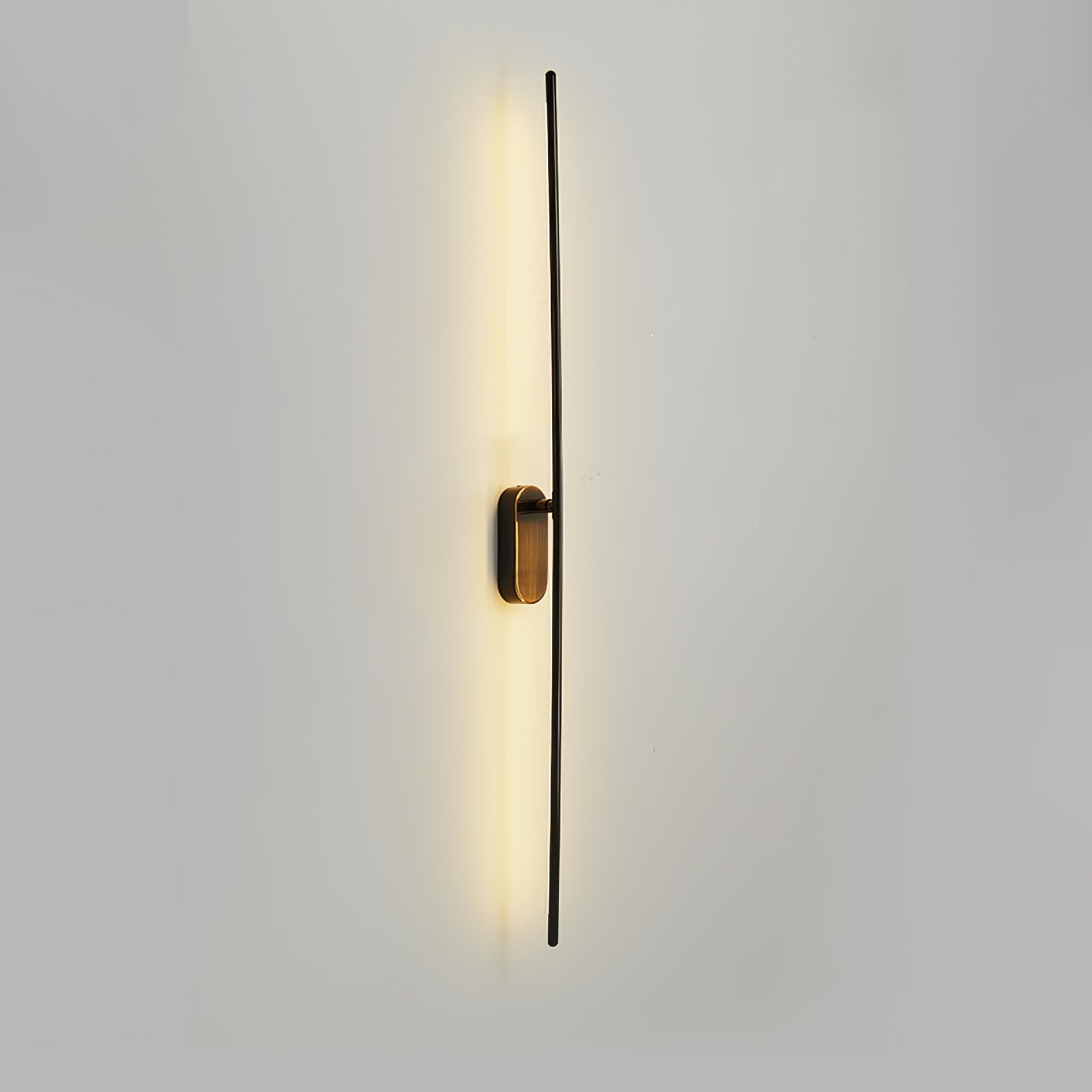 Modern Linear LED Plug In Wall Sconce Minimalist Slim Stick Lamp for Living Room