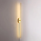 Modern Linear LED Plug In Wall Sconce Minimalist Slim Stick Lamp for Living Room