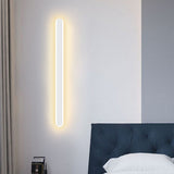 Modern Linear LED Strip Wall Lamp 39 Inch Three Color Dimmable Sconce for Bedroom and Living Room