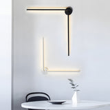 Modern Linear LED Wall Sconce with 270 Degree Rotatable Design for Contemporary Interior Lighting
