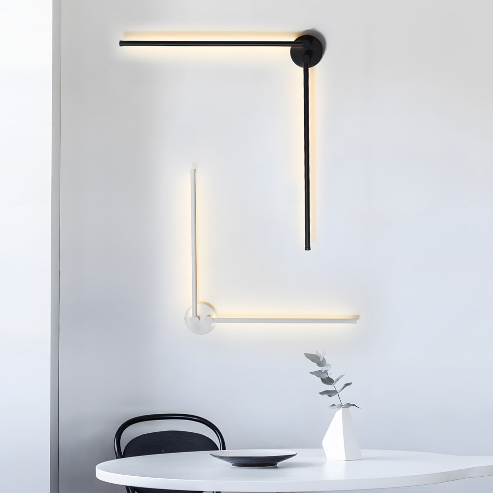 Modern Linear LED Wall Sconce with 270 Degree Rotatable Design for Contemporary Interior Lighting