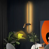 Modern Linear LED Wall Sconce with Adjustable Spotlight for Hallway and Bedroom