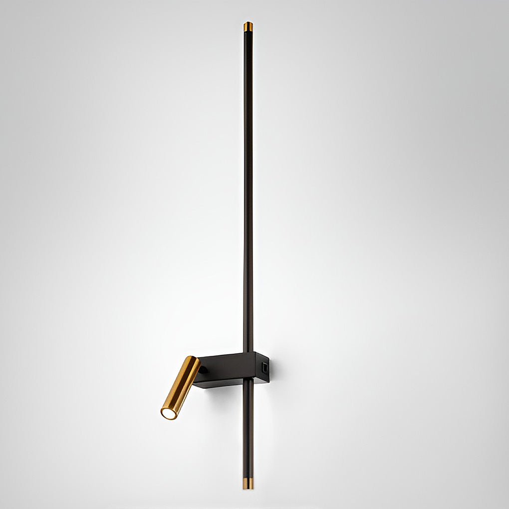 Modern Linear LED Wall Sconce with Adjustable Spotlight for Hallway and Bedroom