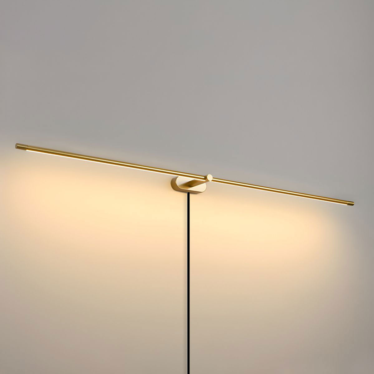 Modern Linear LED Wall Sconce with Plug in Cord Minimalist Vanity Lighting
