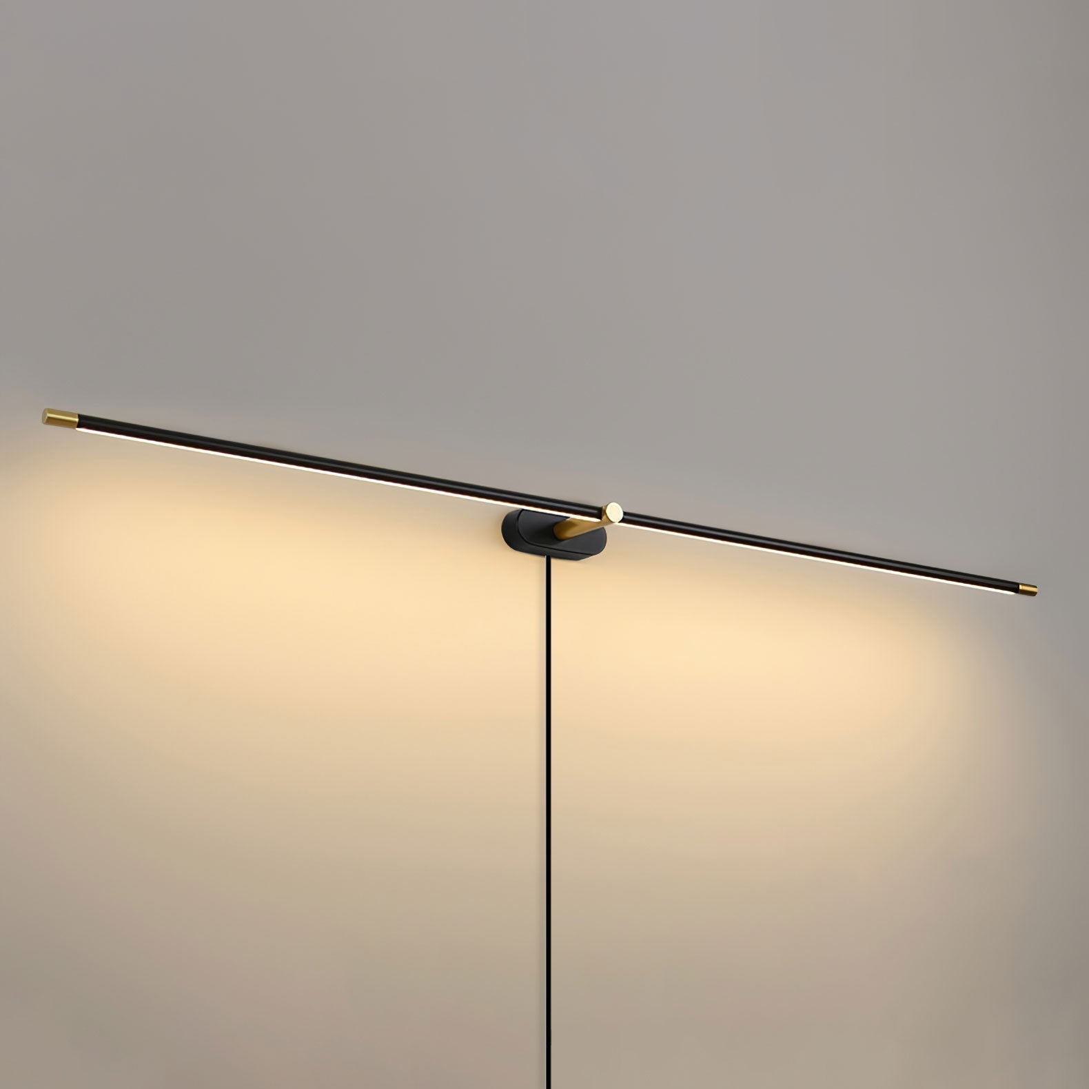 Modern Linear LED Wall Sconce with Plug in Cord Minimalist Vanity Lighting