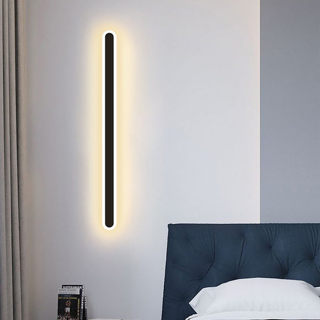 Modern Linear Strip LED Wall Sconce Nordic Minimalist Long Wall Lamp for Living Room Bedside
