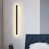 Modern Linear Strip LED Wall Sconce Nordic Minimalist Long Wall Lamp for Living Room Bedside