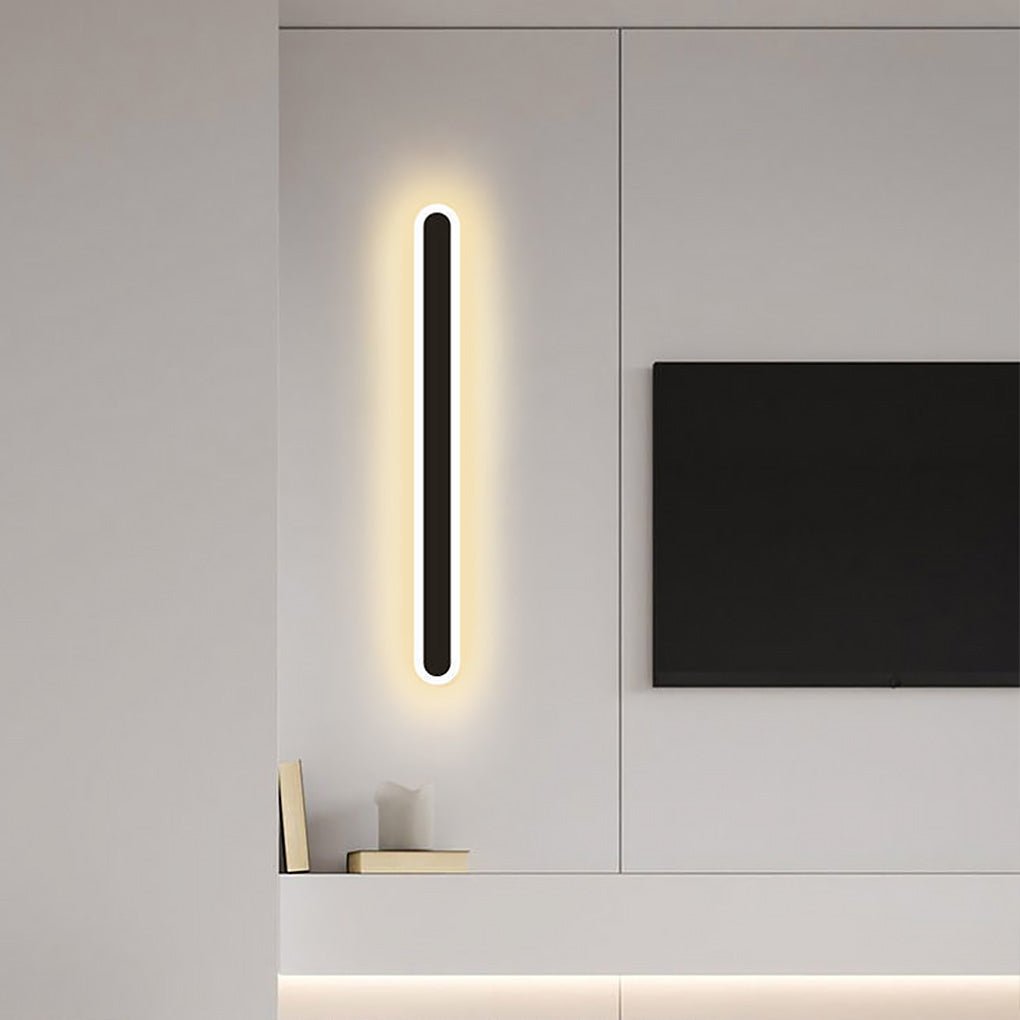 Modern Linear Strip LED Wall Sconce Nordic Minimalist Long Wall Lamp for Living Room Bedside
