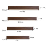 Modern Linear Walnut Wood LED Wall Sconce with Adjustable Color Temperature for Bedroom and Living Room