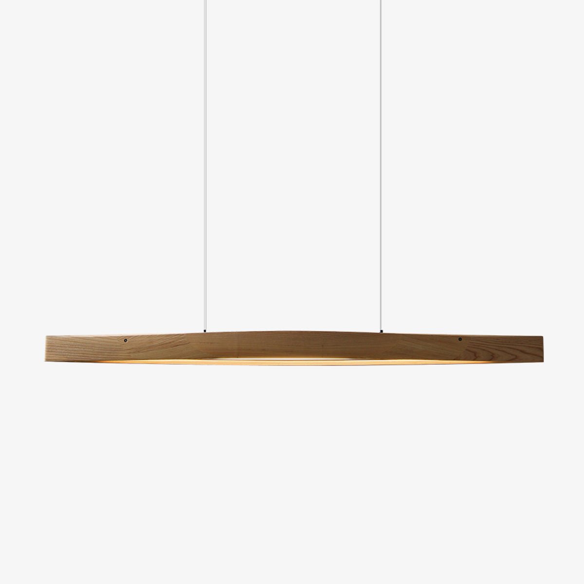 Modern Linear Wood LED Pendant Light for Dining Room Kitchen Island Office